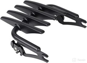 img 1 attached to Black Detachable Stealth Luggage Rack Mounting Trunk Rack for Touring Road King Road Glide Street Glide Electra Glide FLHR FLHT FLHX FLTR 2009-2022 by AUFER