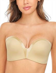 img 4 attached to Red Carpet Ready: Winsglove Women'S Multiway Strapless Push Up Bra With 8 Convertible Straps For Full Figures, Wirefree Comfort