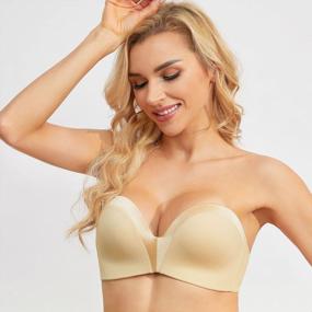 img 2 attached to Red Carpet Ready: Winsglove Women'S Multiway Strapless Push Up Bra With 8 Convertible Straps For Full Figures, Wirefree Comfort