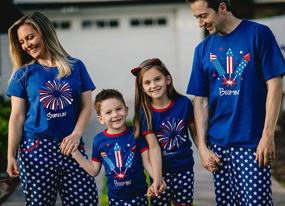 img 2 attached to Family Matching 4Th Of July Pajama Set - SleepytimePJs Cotton Red, White & Blue PJs!