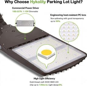 img 2 attached to Обновите наружное освещение с помощью светодиодного фонаря Hykolity 300 Вт для парковки, оснащенного фотоэлементом и скользящим монтажным креплением для оптимальной установки