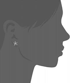 img 1 attached to Stylish Sea Starfish Stud Earrings For Women In 925 Sterling Silver And White CZ, 16Mm Size