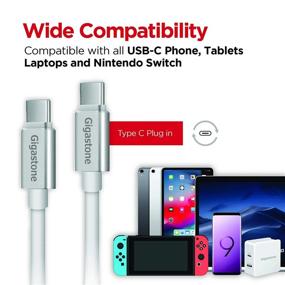 img 2 attached to Gigastone 60W C To C 2.0 Cable: High Durability For USB Type-C Devices, Compatible With Samsung Galaxy, IPad Pro, Google Pixel, Huawei Matebook, MacBook