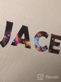 img 4 attached to Personalized Milky Way Wall Sticker - Custom Name Decal For Kids Room (4" Letter Height)