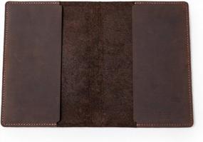 img 3 attached to Многоразовый кожаный журнал Ancicraft - блокнот из крафт-бумаги формата A5 с простой классической коричневой обложкой ручной работы для мужчин и женщин, идеальный дневник