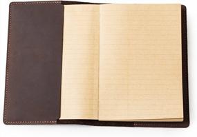 img 2 attached to Многоразовый кожаный журнал Ancicraft - блокнот из крафт-бумаги формата A5 с простой классической коричневой обложкой ручной работы для мужчин и женщин, идеальный дневник