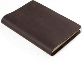img 4 attached to Многоразовый кожаный журнал Ancicraft - блокнот из крафт-бумаги формата A5 с простой классической коричневой обложкой ручной работы для мужчин и женщин, идеальный дневник