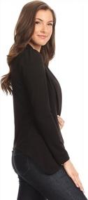 img 2 attached to Women'S Casual Work Office Long Sleeve Open Front Blazer Jacket With Plus Size