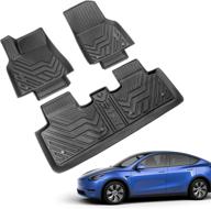 powoq fit tesla model y trunk mat cargo mat cargo liner trunk liner for 2020 2021 2022 tesla model y 5-seater accessories (floor mats) logo