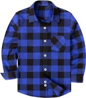 👕 boys' clothing: siliteelon sleeve button flannel buffalo tops, tees & shirts logo