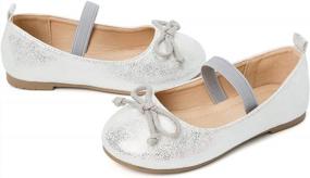 img 1 attached to Adorable Mary Jane Ballet Flats For Girls: Perfect Party Princess Shoes For Toddlers And Little Kids