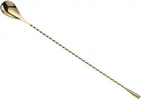 img 4 attached to Stir In Style: Barfly'S 11 13/16 Inch Teardrop Bar Spoon In Luxurious Gold