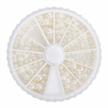 600pcs 3d round ivory cream white mixed size nail art faux imitation pearl wheel set for women girls - enforten logo