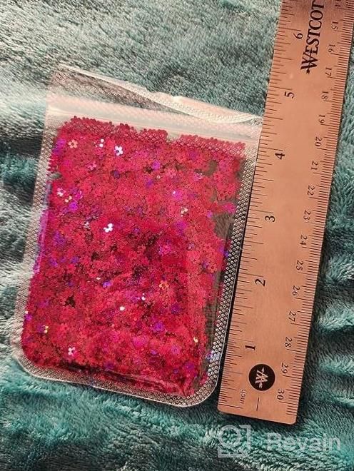 img 1 attached to LoveOurHome 8 Colors Flower Chunky Glitter Flakes Holographic Floral Blossom Shaped Confetti Sequins Nail Sticker Accesories For Resin Crafts Acrylic Nails Makeup review by Smokeythecryptkeeper Kaewchay