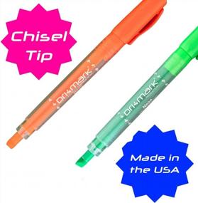 img 1 attached to 24-Pack Chisel Tip Highlighters - Made In USA, Bright & Transparent Colors, Non Toxic & Low Odor – Perfect For Office, School & Household Needs!