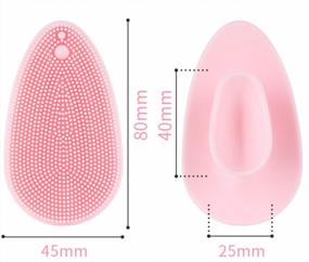 img 3 attached to FBFL Silicone Facial Cleansing Brush Pad (1 Pink), Hair Scalp Brush For Babies, Soft Exfoliating Face Cleanser With Massage Pore For All Skin Types