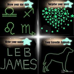 img 2 attached to 🌟 Luminous Glow in The Dark Stars and Moon Wall Stickers Set - Realistic 3D Full Moon and Starry Sky Decor for Baby Room, Kid Bedroom, Toddler Nursery - Ideal for Party, Ceiling, 333 Stars, 1 Moon