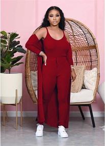 img 3 attached to Womens Rib Knit Cardigan: Chic Casualwear in Jumpsuits, Rompers & Overalls