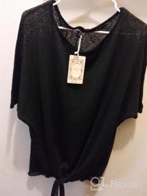 img 7 attached to Шикарная женская шифоновая блуза с запахом и рукавами 3/4 St. Jubileens с v-образным вырезом — элегантный повседневный топ