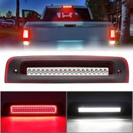 🚦 r&f auto led strobe third brake light - compatible with ram high mounted stop lights - 1500 2500 3500 4500 5500, 2010-2018 pickup truck roof cargo light - with seal foam gaskets - f1 style red flash логотип