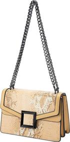 img 4 attached to 👜 Women's Leather Shoulder Chain Purse - Handbags & Wallets for Women, Satchels Included