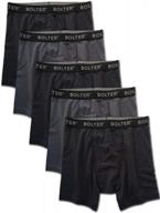 bolter men's 5-pack boxer briefs: cotton-spandex blend with enhanced stretchability логотип