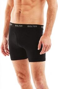 img 3 attached to Bolter Men's 5-Pack Boxer Briefs: Cotton-Spandex Blend with Enhanced Stretchability