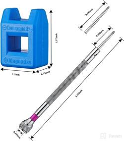 img 1 attached to 🔧 JUATPNIY 8-комплект отверток - Микро точность, часовщики и ювелирные отвертки 0,6-1,6 мм с 8 дополнительными заменяемыми лезвиями - Идеально подходят для ремонта часов, работы с ювелирными изделиями, ремонта очков и электронных изделий.