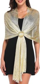 img 4 attached to Vimate Glittering Metallic Evening Dresses Women's Accessories and Scarves & Wraps