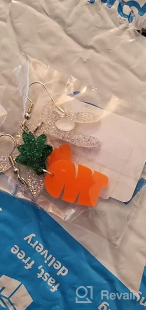 img 1 attached to 🐰 Stunning Easter Bunny Carrot Dangle Earrings - Vibrant & Sparkling Holiday Accessories for Women and Girls review by Sam Kriegshauser