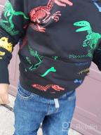 img 1 attached to Parent's Pick: HZXVic Dinosaur Sweatshirt Pullover 🦖 Black 6T - Trendy Boys' Fashion Hoodie & Sweatshirt review by Aavon Dark