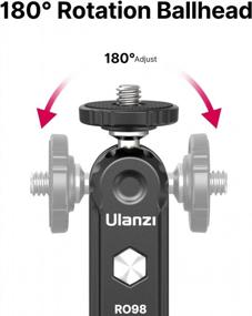 img 1 attached to Rotatable Dual Ballhead Hot Shoe Mount Microphone Fill Light Camera Monitor Swivel Bracket R098 For Sony Canon Nikon Panasonic Fujifilm With 1/4" Cold Shoe Monitor Mount