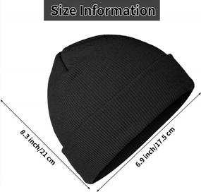 img 3 attached to 3 Pack Unisex Winter Beanie Hats: Skull Cap Knitted Cuff Caps W/ Roll-Up Edge For Men & Women Outdoors