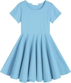 img 2 attached to Stylish and Comfortable Boyoo 👗 Girls Cotton Sleeve Casual Girls' Dresses