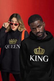 img 2 attached to Stylish His & Hers Couple Hoodie Set - Tstars King And Queen Matching Hoodies