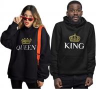 stylish his & hers couple hoodie set - tstars king and queen matching hoodies logo