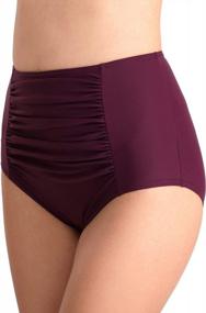 img 3 attached to Women'S High/Low Waisted Tummy Control Bikini Bottoms & Skirt Swimsuits
