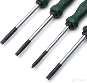 img 2 attached to SATA 15-Piece Master Precision Screwdriver Set with Ergonomic Green Handles - Ideal for Technicians, Jewelers | Includes Carrying Case - ST09317SJ