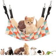 🐱 soudittur cat hammock bed - adjustable canvas small pet hammock for puppy, cat, rats, ferret, bunny - ideal for cage, chair, car, or outdoor use logo