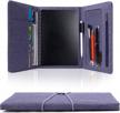 "folio cover compatible with rocketbook everlast fusion, cloth fabric, multi organizer men & women folder with pen loop/phone pocket/business card holder, fits a5 size notebook（6"" x 8.8""）" 1 logo
