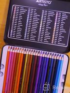 img 1 attached to Premium Artisto Colored Pencils Set Of 72 With Soft Core Leads, Blendable And Vibrant Colors, Ideal For Novice And Expert Artists review by Ron Thomas