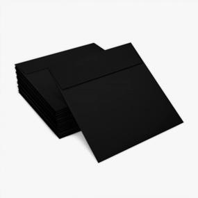 img 2 attached to 50 Pack 5X5 Midnight Black Square Invitation Envelopes With Peel & Press Seal For 4 3/4 X 4 3/4 Cards - Printable For Invitations, LUX Paper