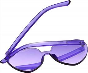 img 1 attached to Cute And Trendy Heart-Shaped Rimless Sunglasses In Transparent Candy Colors For A Fun And Fashionable Look!