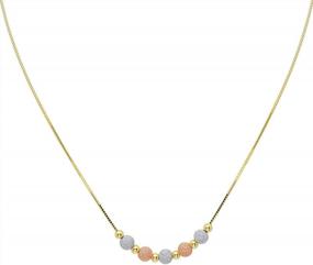 img 4 attached to 14K Yellow Gold Polished Box Link Necklace - 17" - Wellingsale