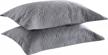 upgrade your bedding with marcielo's king size 2-piece embroidered pillow shams in grey logo