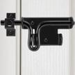 heavy duty fence slide bolt latch lock for outdoor doors, vinyl gates and wooden sheds - black barrel padlock hole gate latches hardware logo