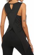 activewear tank tops for women - racerback sleeveless gym yoga tops in sizes s-xxl logo
