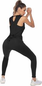 img 1 attached to Activewear Tank Tops For Women - Racerback Sleeveless Gym Yoga Tops In Sizes S-XXL