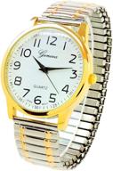 easy-to-read 2tone large face stretch band watch - style & accessibility combined логотип