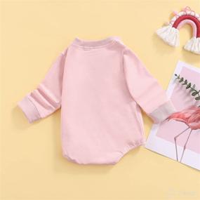 img 2 attached to Cozy and Stylish: Baby Girl Crewneck Sweatshirt Long Sleeve Romper - Perfect Fall Winter Outfit